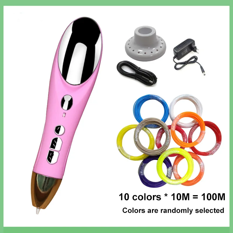 Pink 100meters 3d Ручка canetas criativa печать caneta lapi создание Оригинальные подарки Бестселлер для творчества 3 d школа tride stylo pluma - Цвет: Pink 100meters