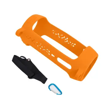 

Bluetooth Speaker Case Silicone Case Cover With Strap Carabiner For -JBL Pulse 4 Wireless Bluetooth Speaker case
