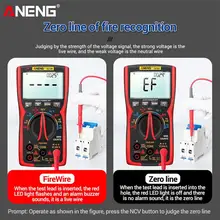 ANENG – multimètre numérique professionnel True RMS, 6000 points, testeur analogique, multimètre DIY, condensateur de Transistor, testeurs NCV bleu