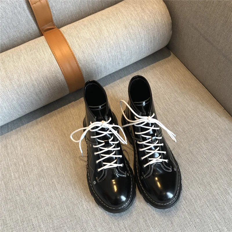 MORAZORA/ г., осенне-зимние женские брендовые ботинки из натуральной кожи удобные ботильоны на шнуровке на толстом каблуке с круглым носком