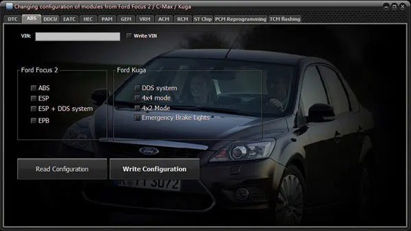 UCDS Changing configuration of module's from Ford Focus 2/C-Max/Kuga