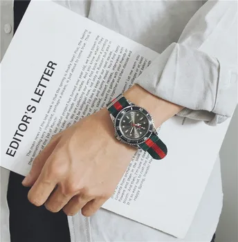 

Men Casual Wristwatch Nylon Band Watch High Quality Quartz Movement Men Sports Watch Casual Sport Style Canvas for Male