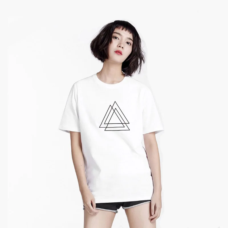

ZOMARZZ Reflective Printing T-Shirts Woman Round Collar With Short Sleeves Lovers Party Reflect Light Size Plus T-Shirt