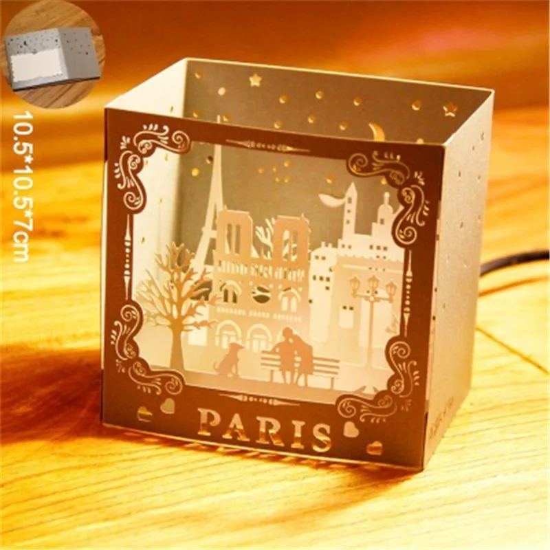 

3D Paris Greeting Cards Wedding Box PostCard Birthday Invitation Handmade New Year Postcard Gift Card Gift Anniversary Cards