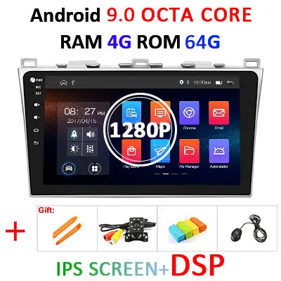 10," PX5 DSP ips 4G 64G Android 9,0 Автомобильный gps для Mazda 6 2008- навигационная поддержка BOSE аудио система без dvd плеера ПК - Цвет: 4G 64G DSP 1280P