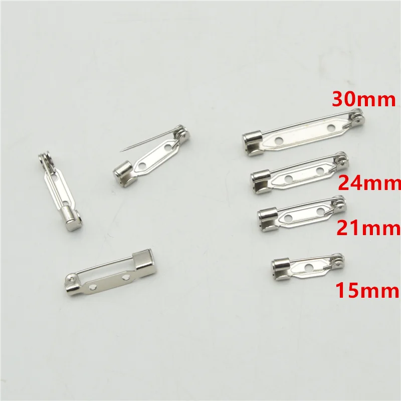 Safety pin Brooch Base Back Bar 10pcs