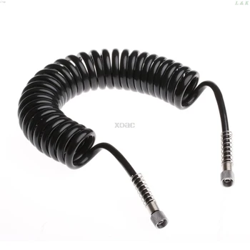 

3M 4 x 6mm Black Flexible PU Recoil Hose Spring Tube For Compressor Air Tool M09 dropship L29K
