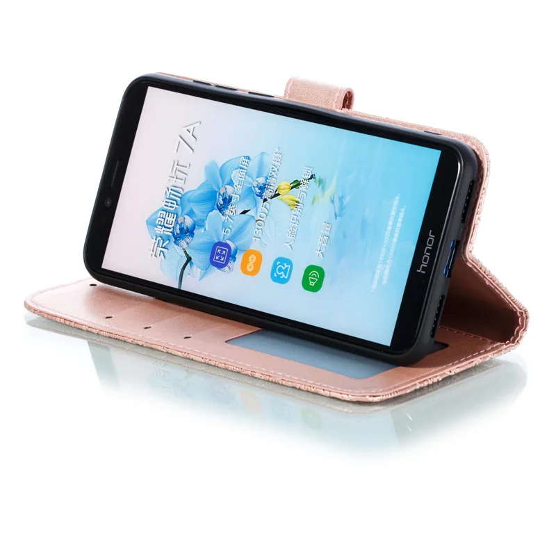 Кожаный чехол-книжка с кружевным цветком для huawei honor 7A Pro AUM-L29, чехол для honor 7S DUA-L22, чехол на 7C AUM-L41 Pro, Магнитный кошелек