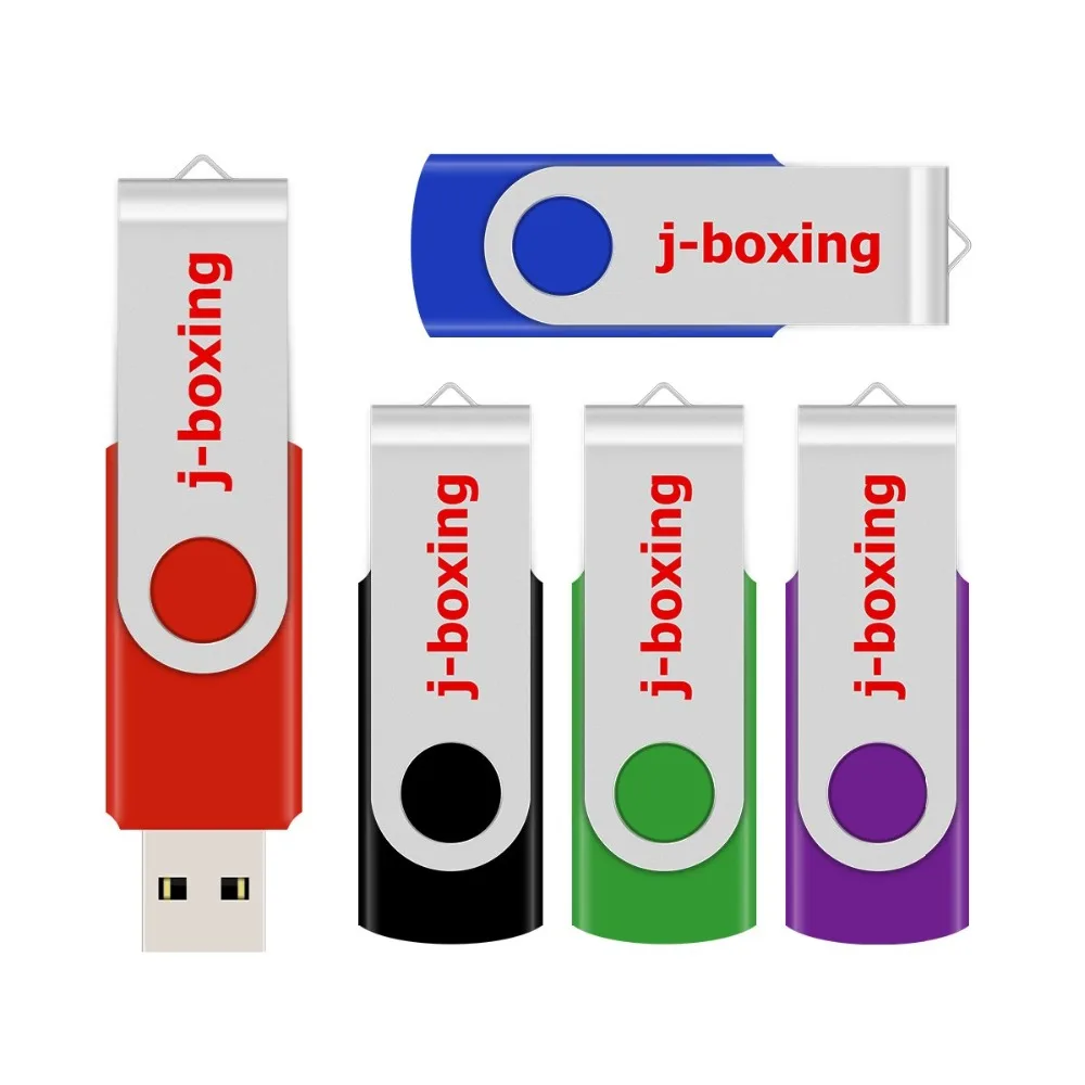 J-boxing 64 Гб USB флеш-накопитель металлический вращающийся 128 ГБ флеш-накопитель для ПК Mac Планшет 5 шт./партия многоцветный