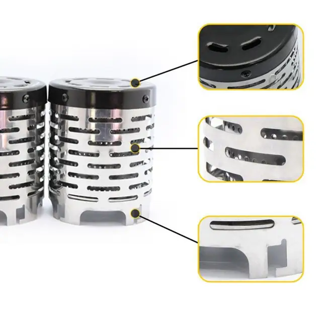 Kültéri Fűtési Kályha Kemping Hordozható Őszi/Téli Sátor Fűtőfedele Rozsdamentes Acél Fűtőfedel - Image 4