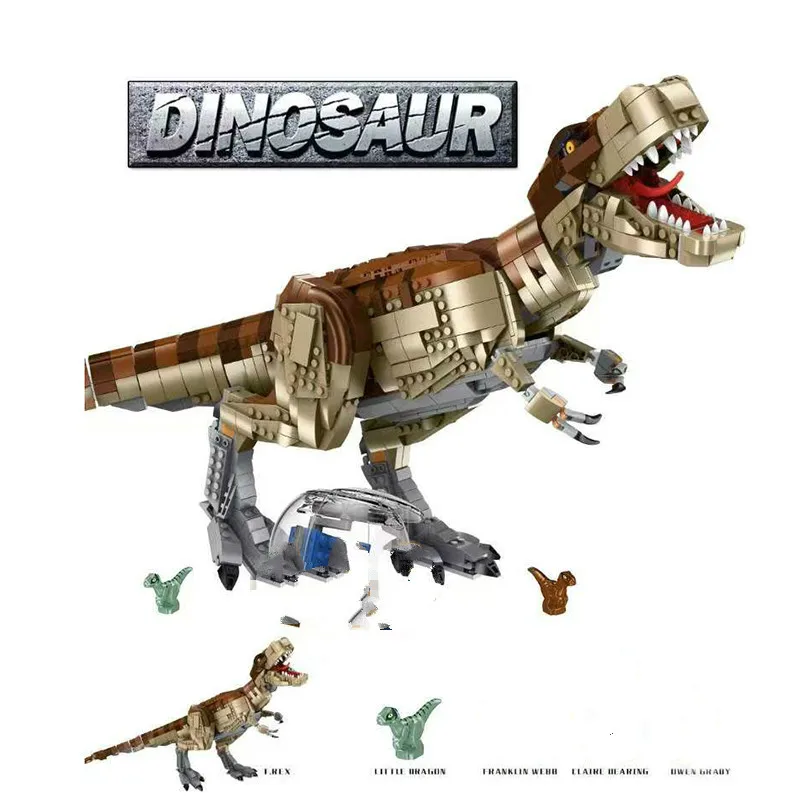 

IN STOCK NEW 82200 1538Pcs Jurassic Dinosaur World Park movie T. rex Rampage Building Blocks Bricks Kids Toys Christmas gift