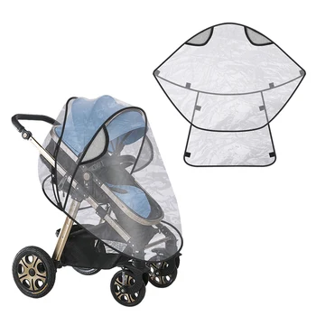 

Baby Stroller Raincover Wind Dust Shield Baby Stroller Pushchair Pram Rain Cover Transparent Waterproof Rain Cover Universal