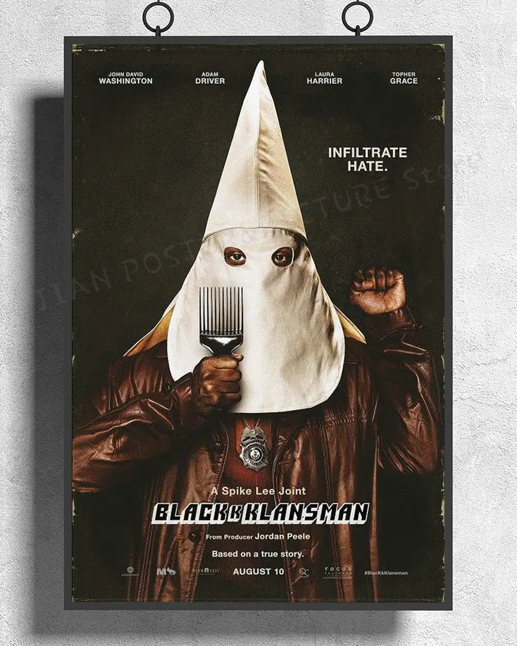 Шелковый плакат H355 украшение для дома BlacKkKlansman 2018 кино Спайк Lee Адам водитель
