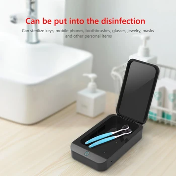 

Black X2 Multifunctional Sterilizing Box UV Sterilization Mobile Phone Disinfection Manicure Tool Sterilizer for Nails Pedicure