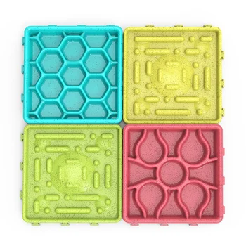 

Practical 4Pcs/Set Slow Feeder Dog Bowl Increase IQ Interactive Slow Dispensing Feeding Pet Dog Training Games Feeder Bowl for P