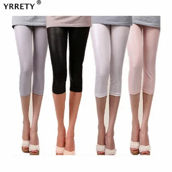 

YRRETY Snake Print Leggings Women Summer Pants Snakeskin Leggings Sports Mid-Calf Pants Skinny Pencil Trousers High Quality