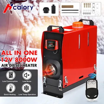 

All in One Unit 8KW 12V Car Heating Tool Diesel Air Heater Single Hole LCD Monitor Parking Warmer For Car Truck Bus Boat