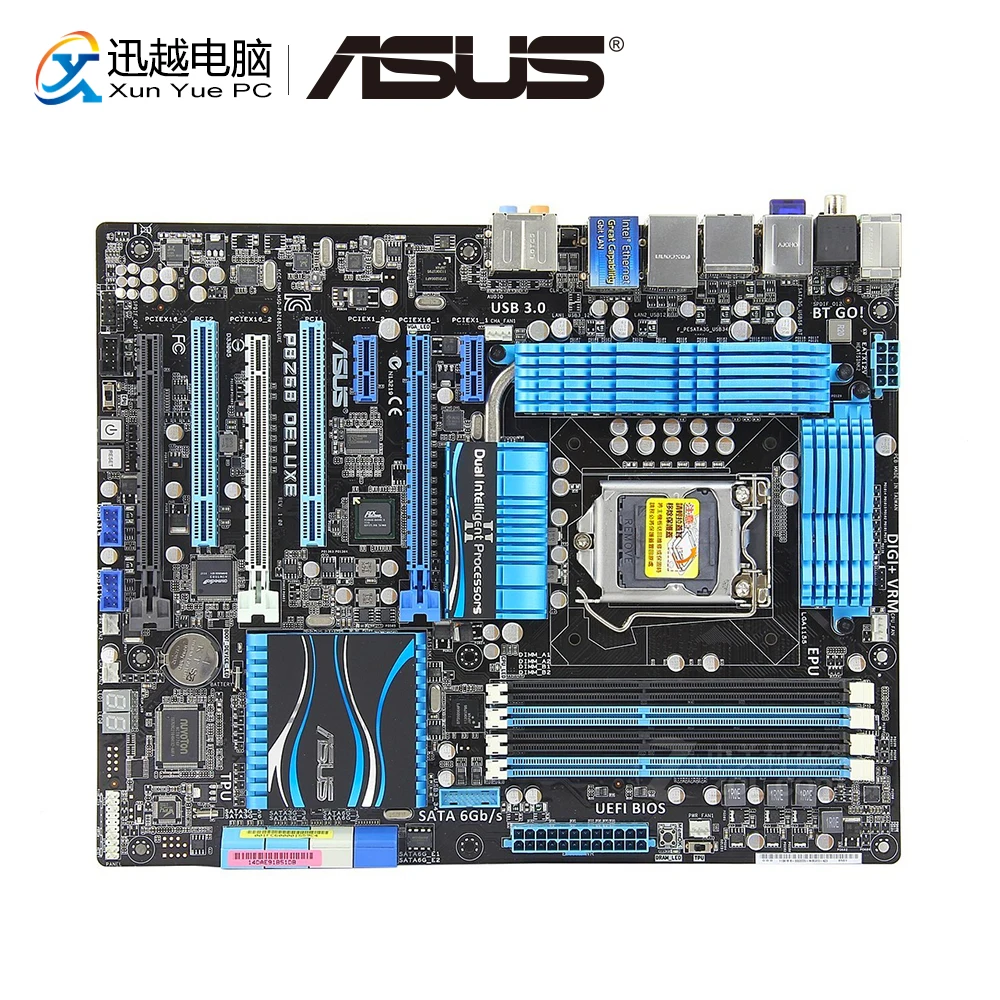 

Asus P8Z68 DELUXE Desktop Motherboard Z68 Socket LGA 1155 For Core i7 i5 i3 Duo DDR3 32G USB3.0 ATX Original Used Mainboard