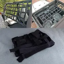 DWCX черный заднее окно дополнительное место для хранения крыши грузовой сетчатый гамак подходит для Jeep Wrangler JK TJ 1997-2012 2013