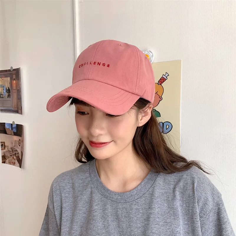 2021SolidChanllengeCottonGirlsWomenBaseballHatsAdjustable