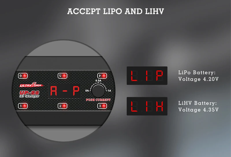 UltraPower UP-S6 быстрое зарядное устройство 1S Lipo/LiHV батарея 6 каналов зарядные устройства пополняющий для RC самолета FPV гоночный Дрон
