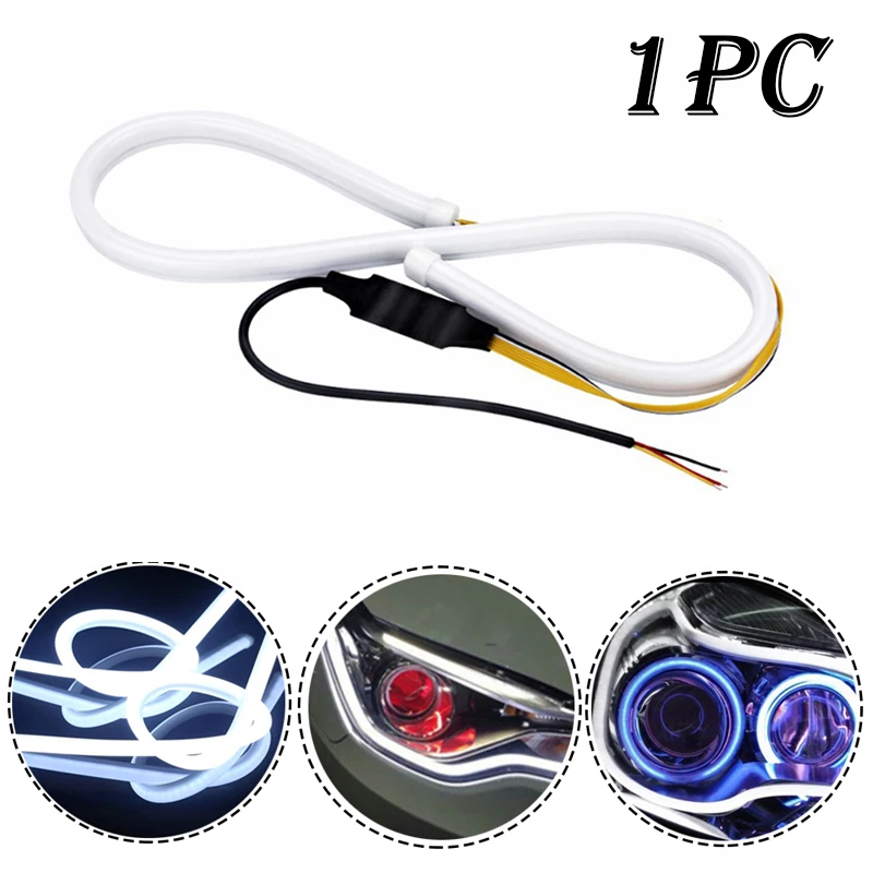 

1Pc LED Car Daytime Light Universal Night Illumination 30-60cm LED streamer Lamp DC 12V Durable Auto Car Decoration Accessories