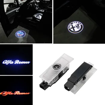 

2pcs LED Car Door Welcome Lamp Ghost Shadow Light Logo Projector For Alfa Romeo 147 156 159 2004 Giulia Giulietta Mito Stelvio