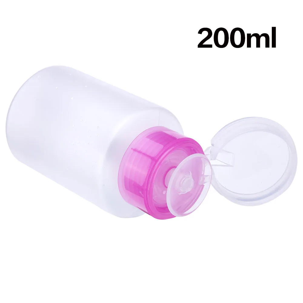 200ml Pink Bottle 120 мл пустой для УФ геля лак для ногтей чистая бутылочка с ацетоном Высокое качество Пустой насос дозатор средство для снятия лака Бутылка для удаления - Цвет: 200ml Pink Bottle