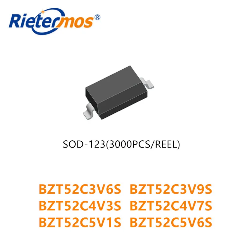 3000 шт. SOD323 0805 BZT52C3V6S BZT52C3V9S BZT52C4V3S BZT52C4V7S BZT52C5V1S BZT52C5V6S| |