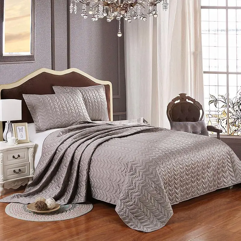 

42 3 Pieces Bedspread Bed cover Coverlet Quilt Throw Blanket Pillow shams All Season Lightweight Ultra Soft Hypoallergenic