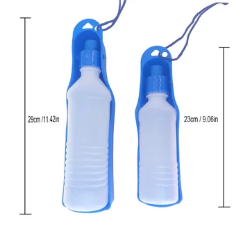 250/500ml Dog Water Bottle Feeder With Bowl Plastic Portable Water Bottle Pets Outdoor Travel Pet Drinking Water Feeder 4