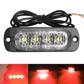 

4 LED 12-24V Car Vehicle Truck Strobe Flash Light Side Warning Caution Lamp