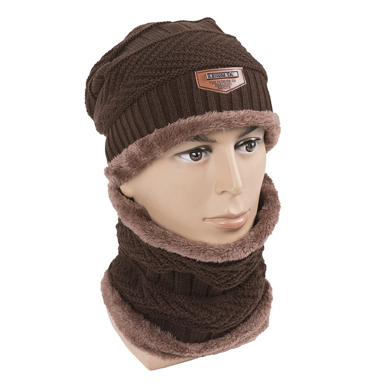 2019 женская мужская шапка, костюм с воротником, Осень-зима, новый вязаный нагрудник унисекс, теплый открытый бархатный дорожный воротник
