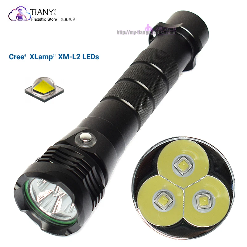 Погружной Магнитный управляемый светильник с тремя режимами, светильник-вспышка 3* L2 светодиодный супер яркий концентрированный дальний наружный светильник ing flash светильник
