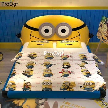 

Ngryise yellow cartoon children bedroom bed