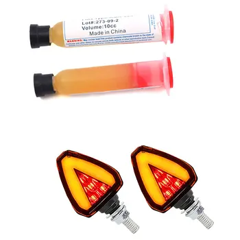 

3Pcs Solder Soldering Paste 10Cc Flux Grease RMA-223 & 2x Motorcycle Turn Signal Light Indicator Blinker Corner Lamp