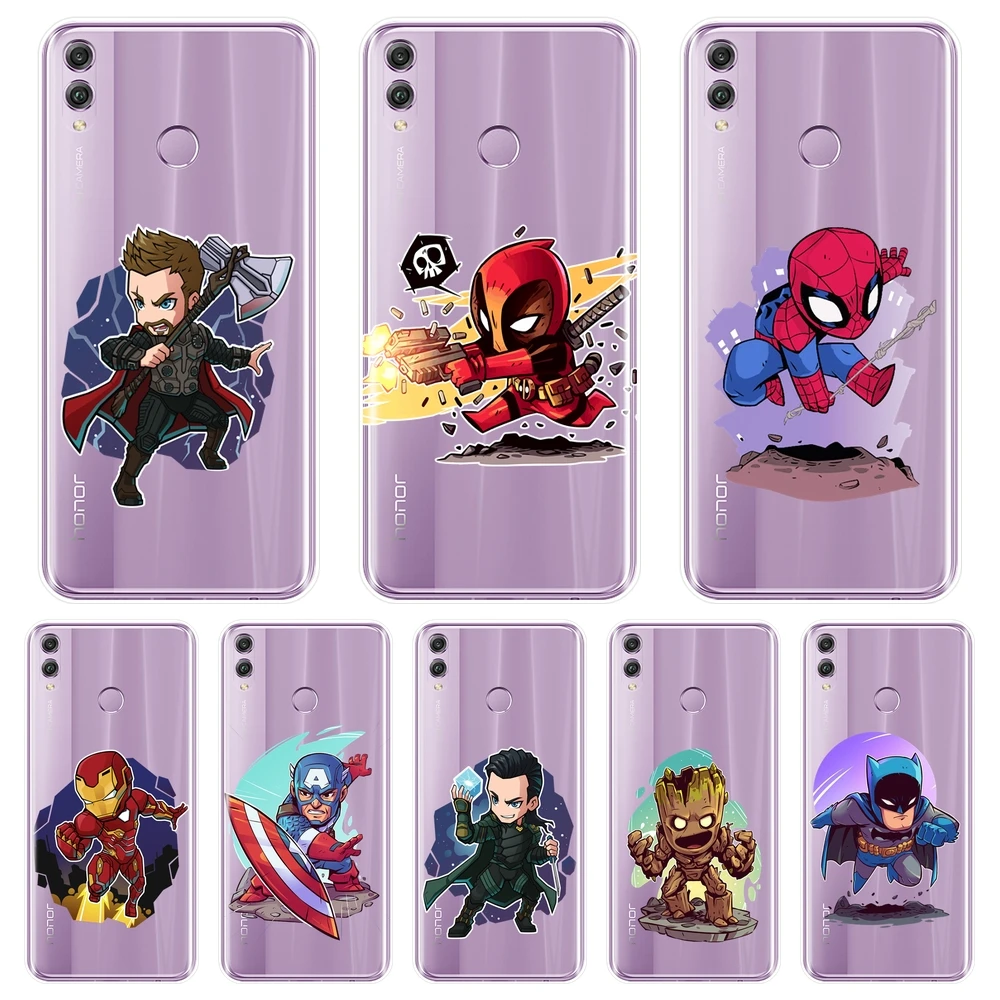 

TPU Silicone Phone Case For Huawei Honor 10 9 8 8X MAX 7 7S 7X 7A 7C Pro Marvel Batman Back Cover For Huawei Honor 7 8 9 10 Lite