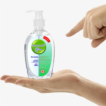 

200ml Anti Bacterial Waterless Hand Sanitizer Hand Disinfection Gel No-clean Quick-Dry Disposable Handgel 75% Ethanol