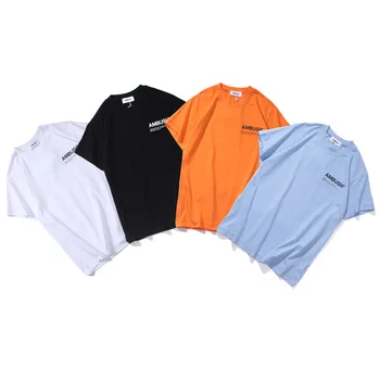 

Japanese-style Popular Brand AMBUSH Casual Short Sleeve Lettered Printed T-shirt Loose Pure Cotton o-Neck Men And Women T-shirt