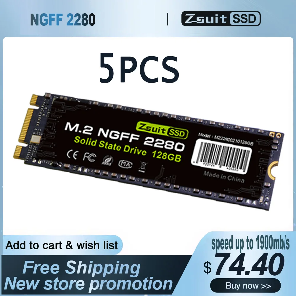 Твердотельный накопитель M2 SATA SSD 128 ГБ 256 512 ТБ 500 Гб 1 M.2 NGFF 2280 внутренний жесткий