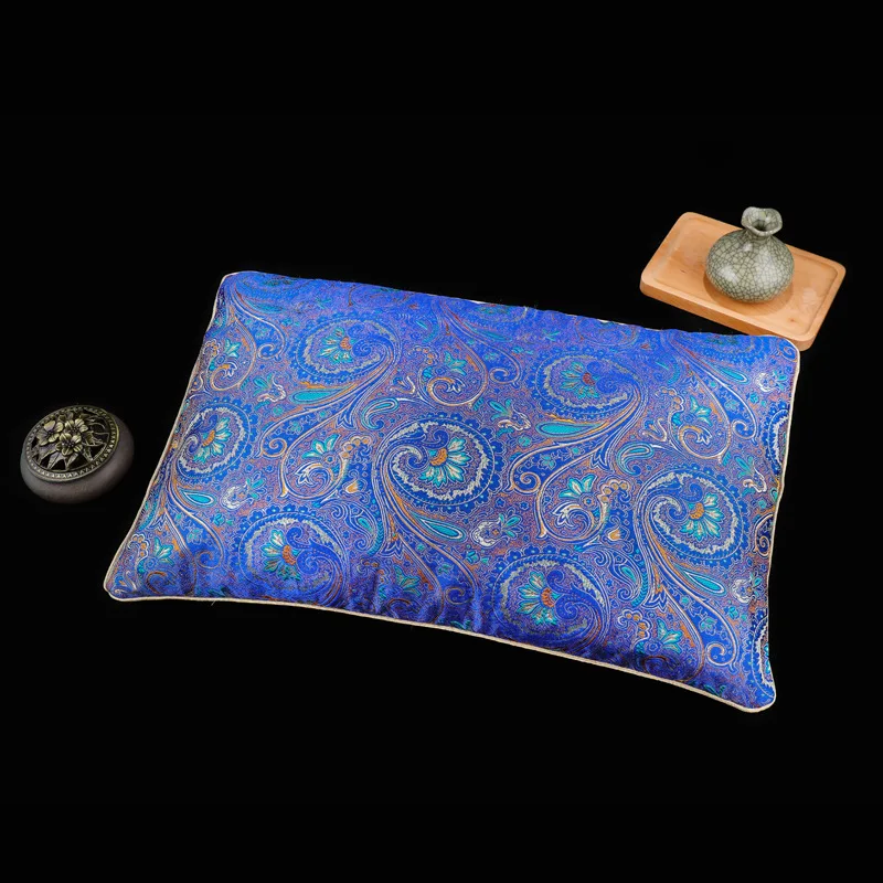 Flower And Grass Health Pillow Brocade Satin Cassia Seed Pillow