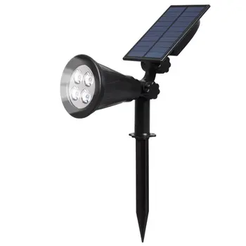 

4 LED Solar Spotlight Selectable Color Solar Power Solar Light For Landscape Garden Path Decor Wall lamp Outdoor