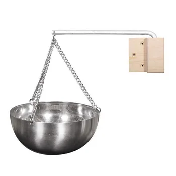 

Aromatherapy Oil Cup Holder Stainless Steel Sturdy Hanging Accessories Sauna Spa Fragrance Bowl Round With Chain Practical