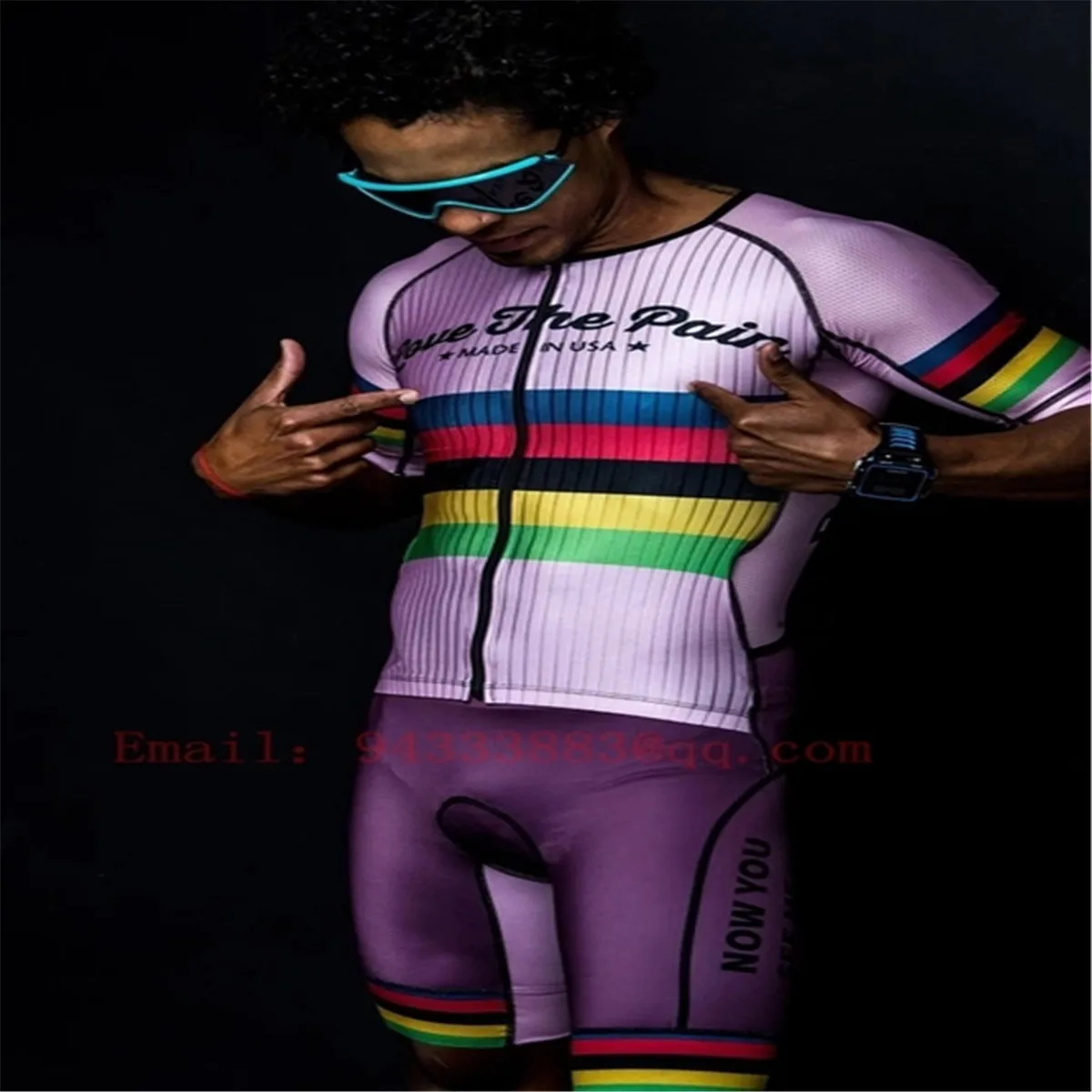 LOVE THE PAIN Pro Team Cycling Set 2021 High Quality American Professional Summer Outdoor Cycling Jersey Italian Webbing Pants LOVE THE PAIN Pro Team Cycling Set 2021 High Quality American Professional Summer Outdoor Cycling Jersey Italian Webbing Pants