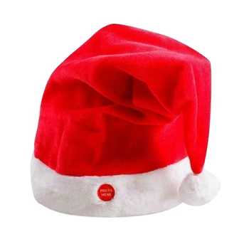 

Electric Christmas Hat Singing Swing Hat Santa Cap Music Party Funny Cheerful Beautiful Atmosphere