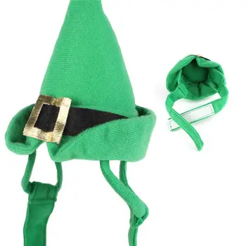 

Pet Christmas Supplies Cool Green Color Front Point Cat and Dog Hat Accessories Costume Puppy Pet Grooming