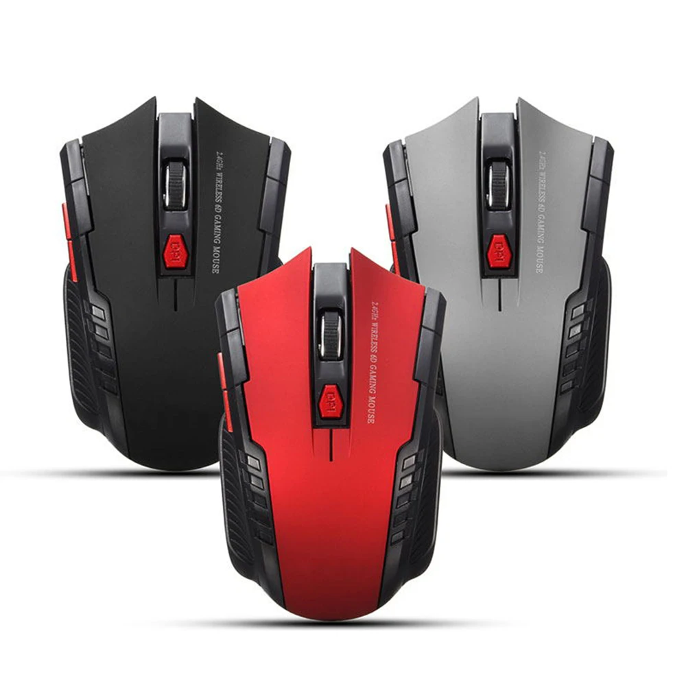 

Wireless Mouse USB Gaming Mouse Adjustable 2400DPI 6 Buttons 2.4GHZ Computer Mouse Mice Gamer