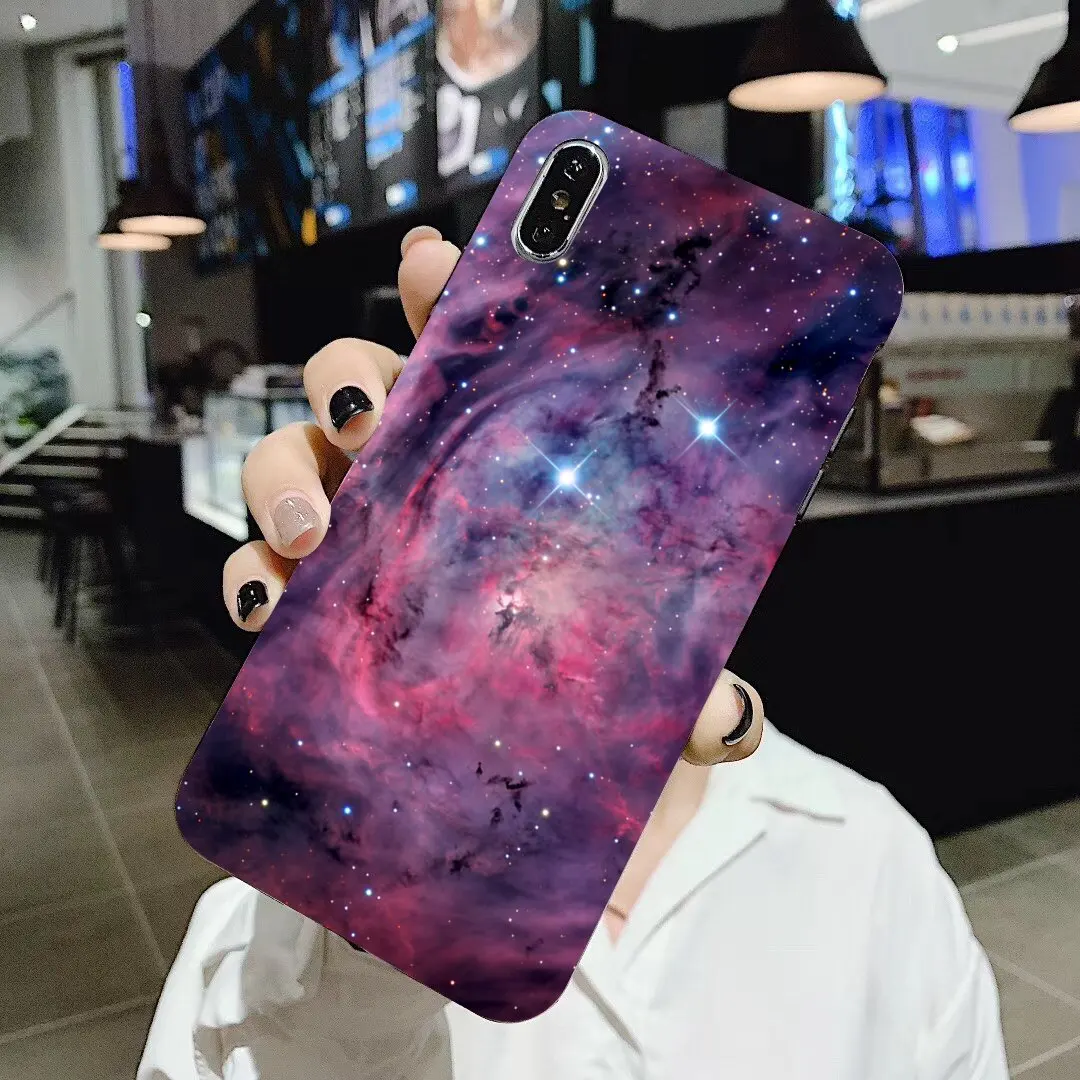 interstellar Purple Space Star Soft Case Cover For Huawei G7 G8 P7 P8 P9 P10 P20 P30 Lite Mini Pro P Smart 2017 2018 2019 | Мобильные