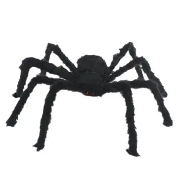 

75cm Black Horrible Big Giant Spider Halloween Decoration Fake Spider Haunted House Prop Indoor Outdoor Giant Decor