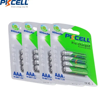 

4Pack PKCELL 3A 1.2V AAA NIMH LSD Rechargeable Battery in 850mah aaa Capacity Batteries For Remote Control Toys